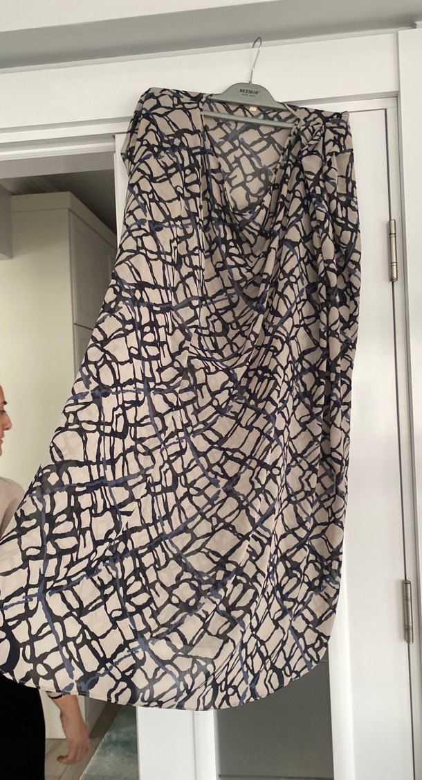 Drapeli Uzun elbise - Görsel 2