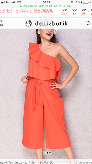 Zara Nar çiçegi fırfırlı tulum 