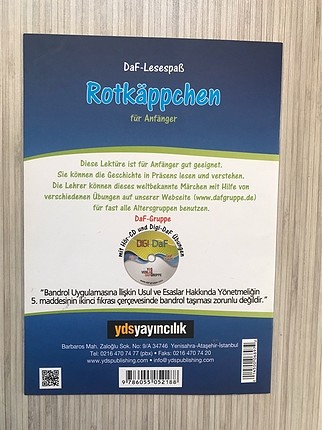  Almanca Kitap (Rotkäppchen -Kırmızı Başlıklı Kız)