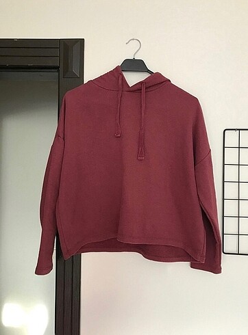 GÜL KURUSU RENGİ PULL AND BEAR SWEATSHİRT UZUN KOLLU