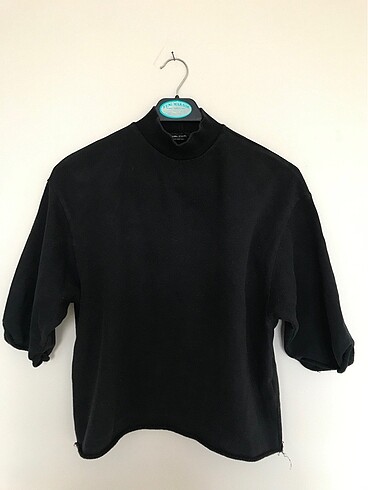 ANTRASİT BERSHKA XS YARIM KOL SWEATSHIRT TSHIRT