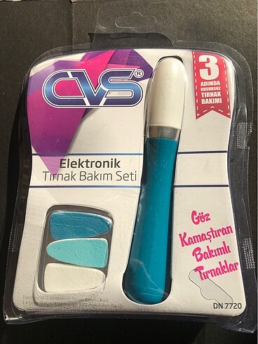 CVS 3 ADET BAŞLIKLI ELEKTRONİK TIRNAK BAKIM SETİ (TIRNAK TÖRPÜ M