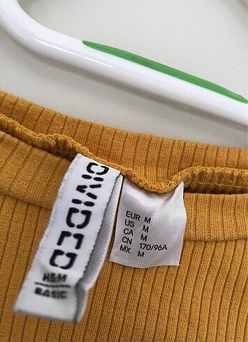 m Beden sarı Renk H&M HARDAL SARISI ÇİZGİLİ M BEDEN TSHİRT
