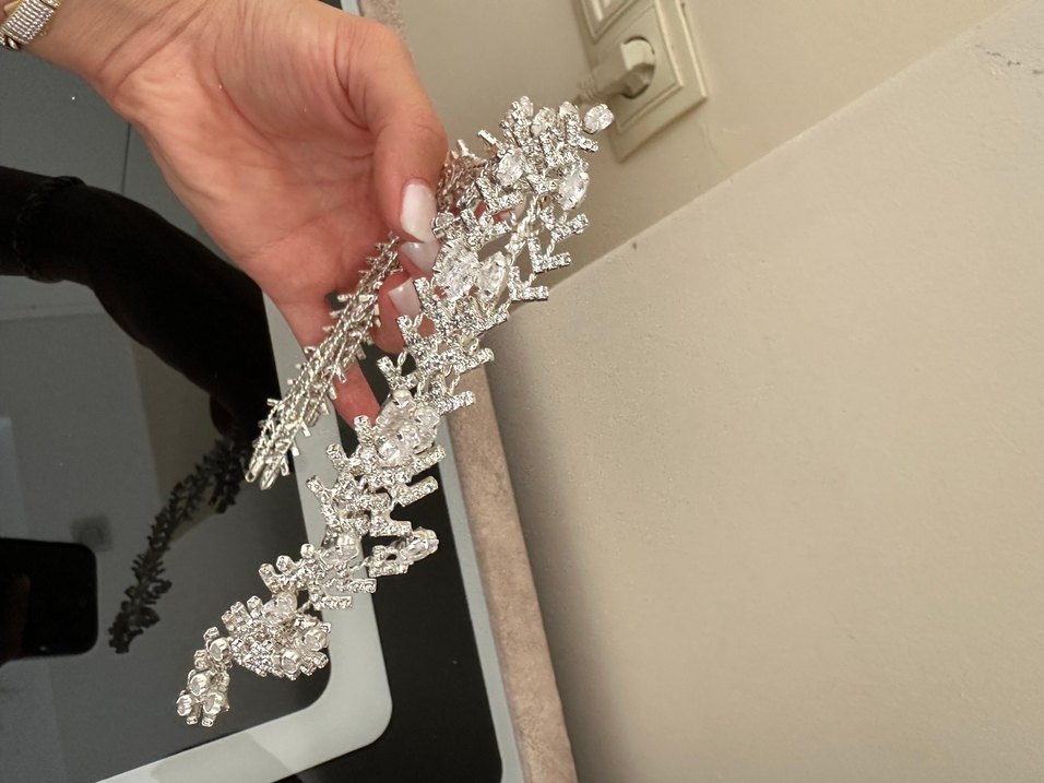 YAPRAK DESENLİ GELİN TACI 
Düğün Tacı - Görsel 2