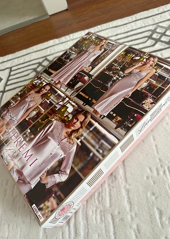 KIRMIZI 6'lı İpek Saten Gecelik-Sabahlık Çeyiz Takım - Görsel 6