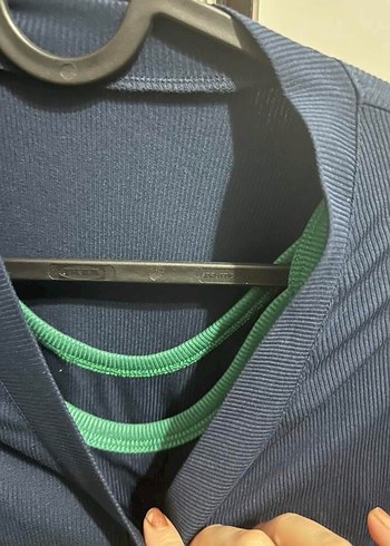 Lacivert Yeşil Düğmeli Kadın Hırka Set - Görsel 7