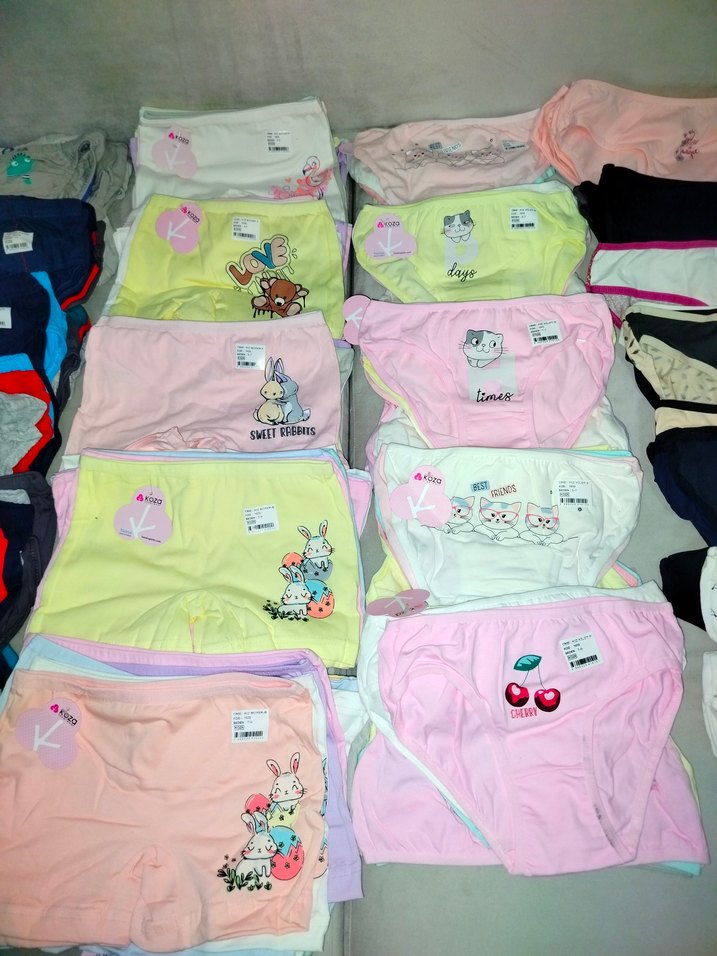 Pastel Renkli Baskılı kız çocuk boxer slip - Görsel 2