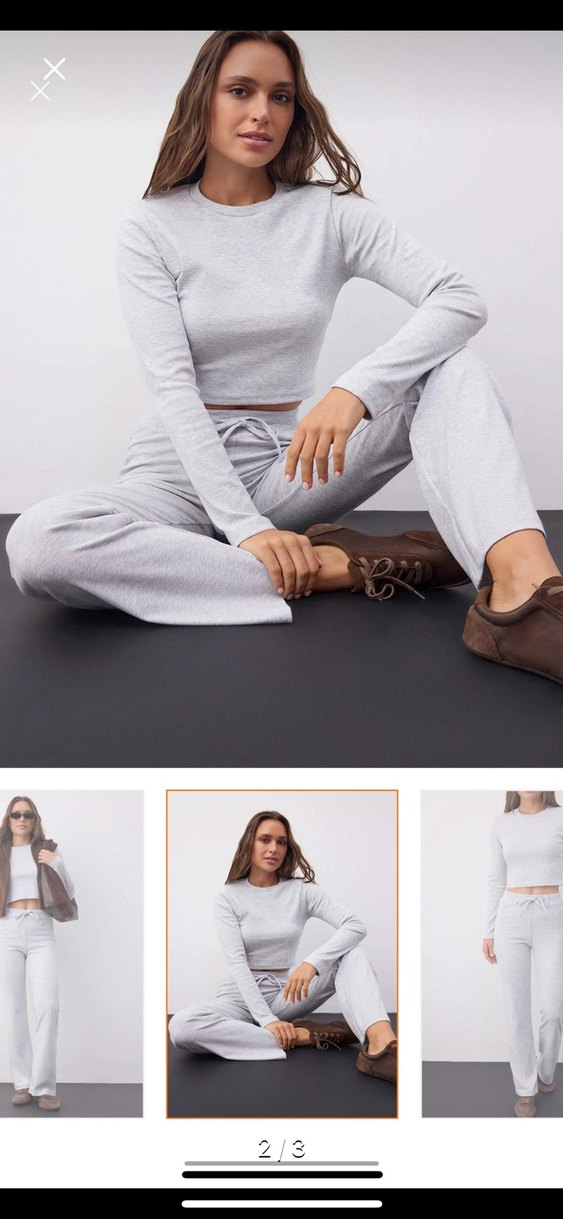 Gri Kadın Rahat Kesim Eşofman Altı - Görsel 2