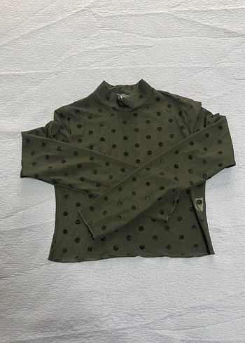Zara Puantiyeli Uzun Kollu transparan Bluz