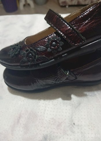 Bordo Tokalı Kız Çocuk Babet - Görsel 3