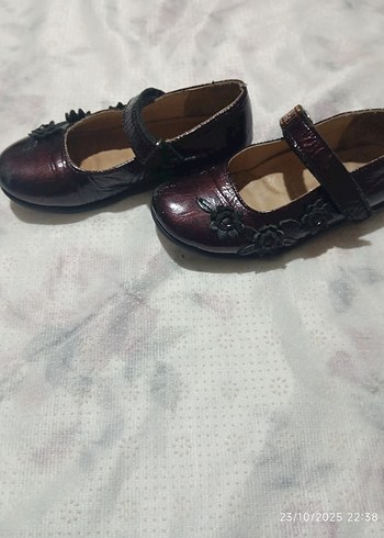 Bordo Tokalı Kız Çocuk Babet - Görsel 2