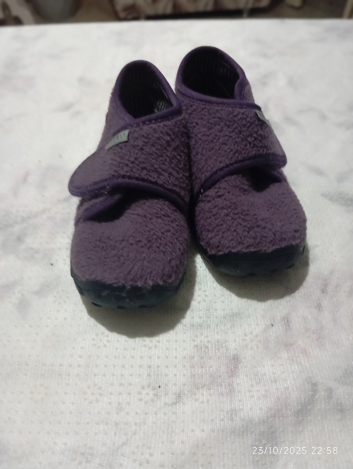 Kız Çocuk Mor Polar Sıcak Terlik - Görsel 2