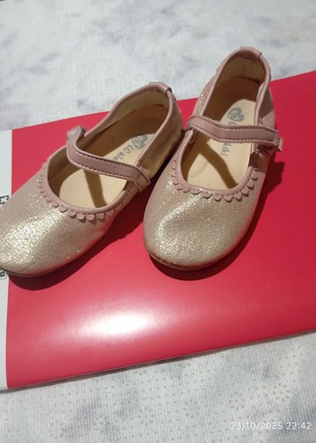 Pembe Kız Çocuk Babet Ayakkabı Tokalı - Görsel 2