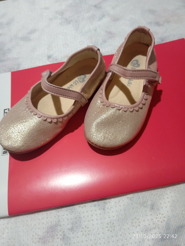 Pembe Kız Çocuk Babet Ayakkabı Tokalı - Görsel 2