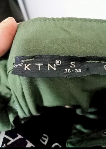 Düğmeli Yeşil Kamuflaj Kadın Ceket - Görsel 5