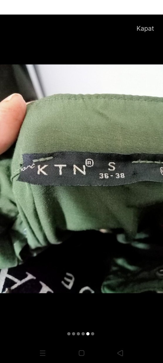 Düğmeli Yeşil Kamuflaj Kadın Ceket - Görsel 5