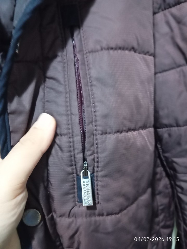 Düğmeli Kahverengi Erkek Mont - Görsel 3