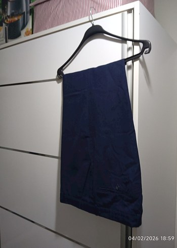 Lacivert Erkek Kemerli Denim Pantolon - Görsel 7