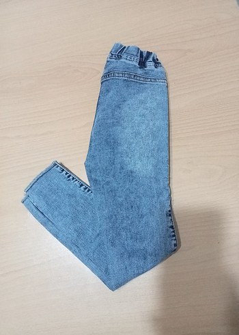 4 Yaş Beden çocuk Elastik Bel Gri Denim Jean