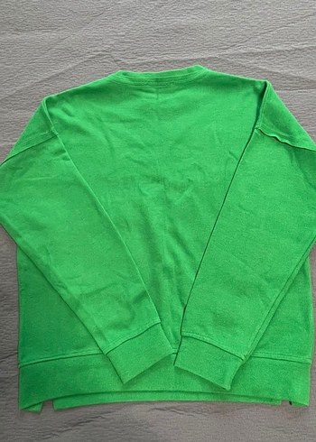s Beden Yeşil Kadın Bisiklet Yaka Sweatshirt