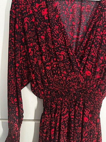 xs Beden bordo Renk Zara elbise