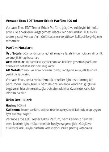 Versace Versace Eros 45 ml Tester