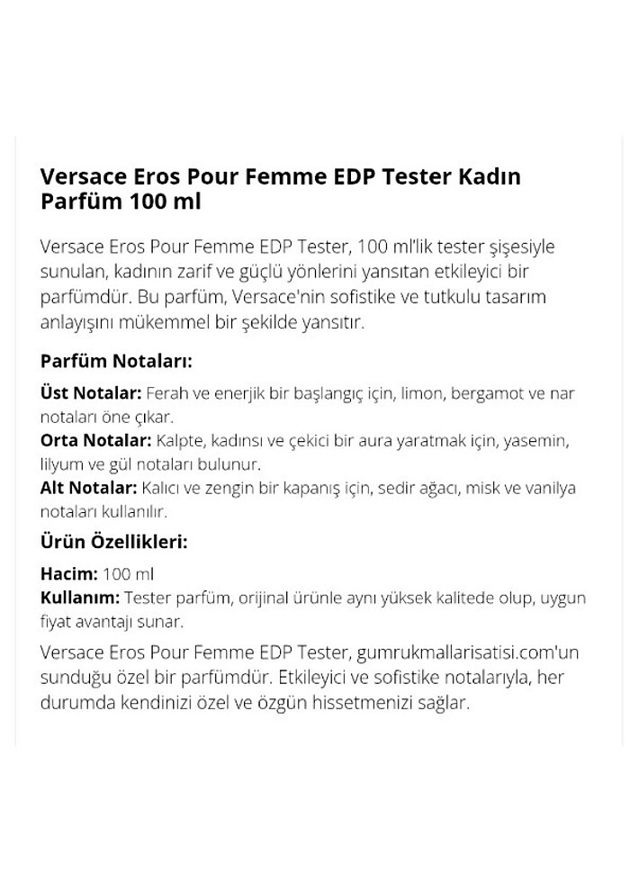 Versace Eros Pour Femme - Görsel 2