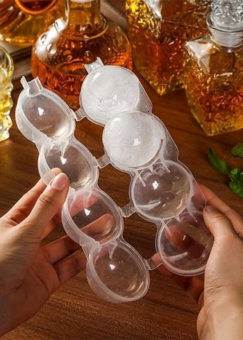 4'lü Küre Yuvarlak Buz Kalıbı - Görsel 2