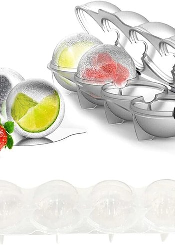 4'lü Küre Yuvarlak Buz Kalıbı - Görsel 3