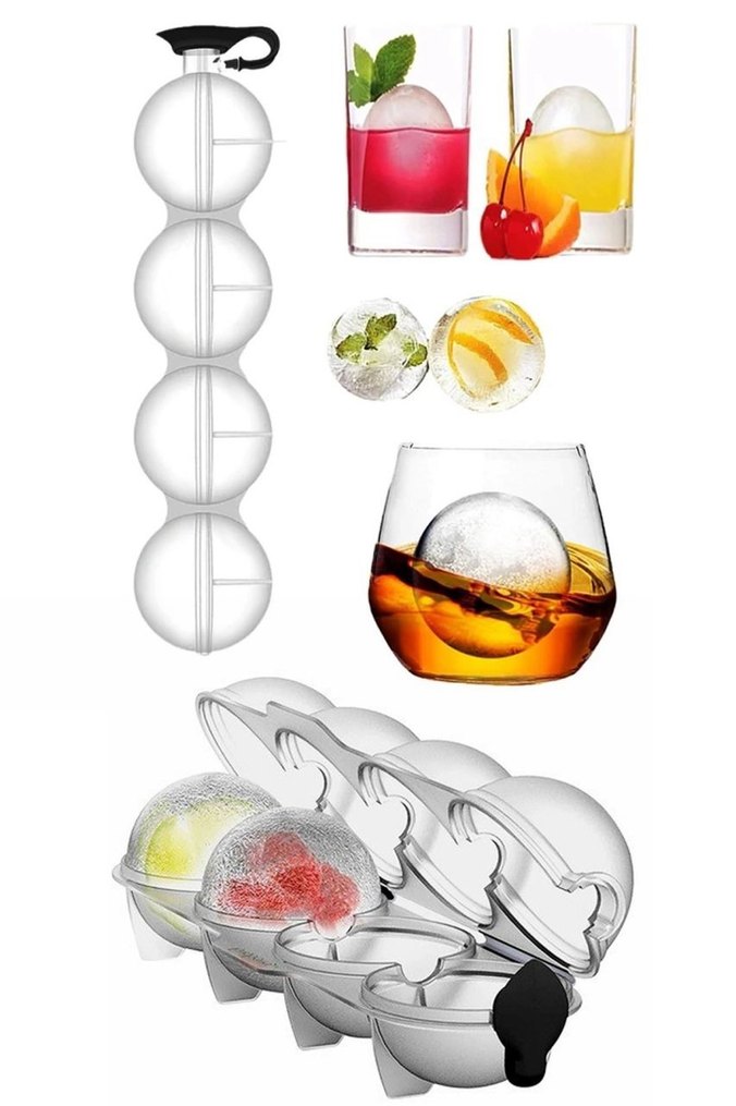 4'lü Küre Yuvarlak Buz Kalıbı - Görsel 5