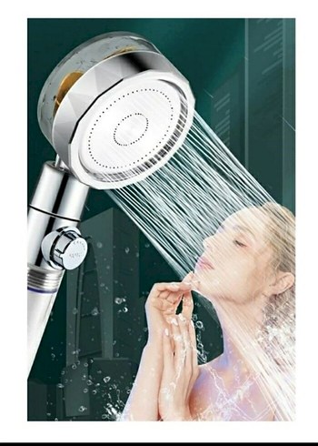 Turbo Pervaneli Ayarlanabilir Basınçlı Duş Başlığı - Görsel 2