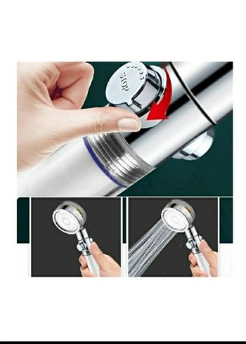 Turbo Pervaneli Ayarlanabilir Basınçlı Duş Başlığı - Görsel 9