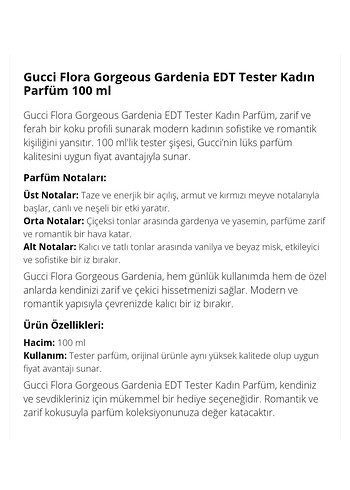 Gucci Gucci Flora Gorgeous Gardenia Kadın Parfümü 45 ml
