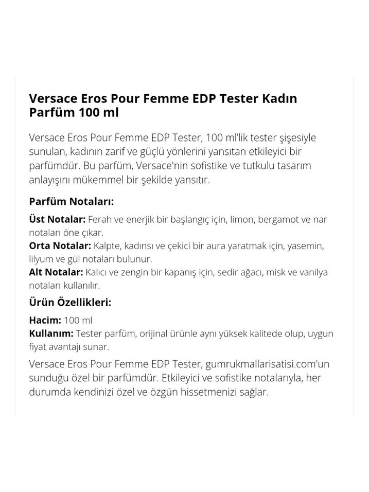 Versace Eros Pour Femme - Görsel 2