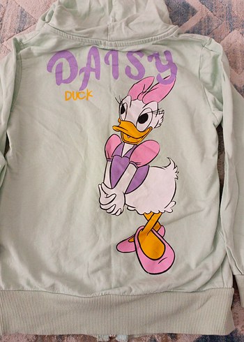 Nakışlı Kapüşonlu Kız Sweatshirt - Görsel 6