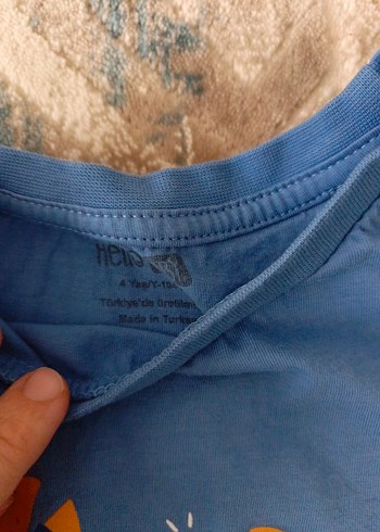 Mavi Baskılı Erkek Çocuk Kısa Kollu Tişört - Görsel 5