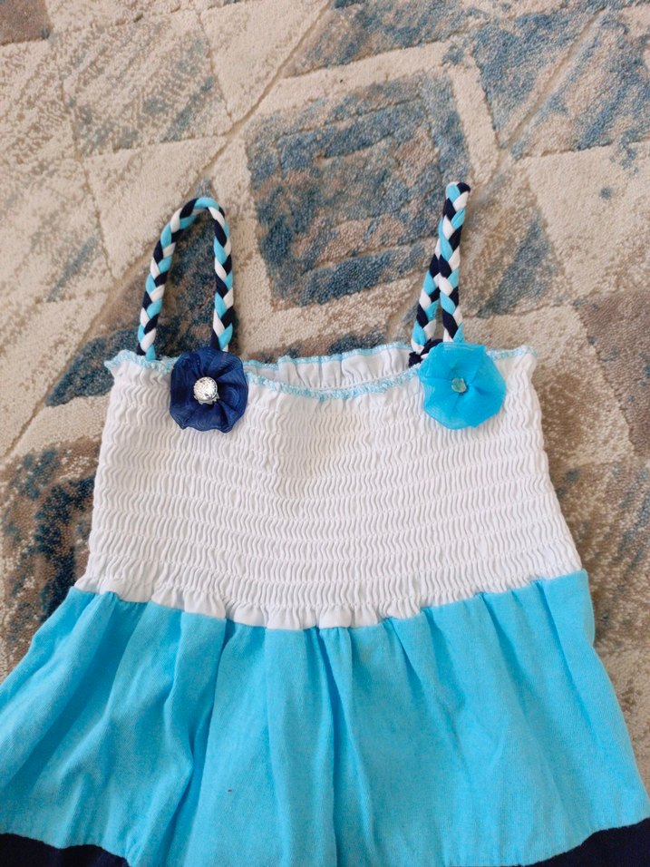 Çok Renkli Bohem Kız Elbisesi - Görsel 2