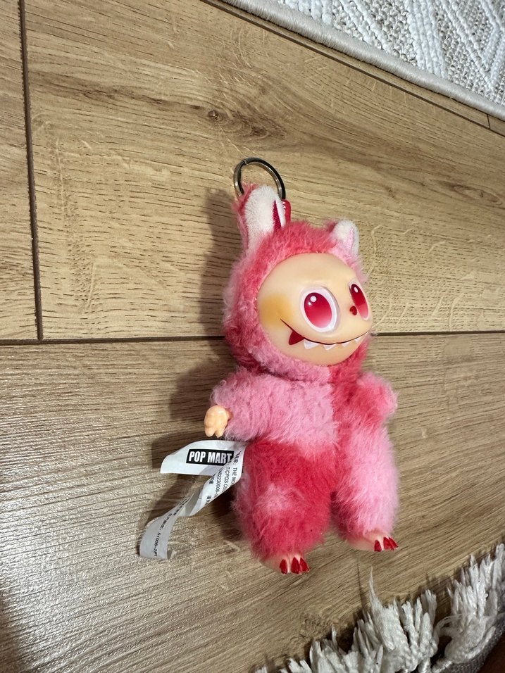 Pembe Renkli Peluş Anahtarlık Oyuncak - Görsel 3