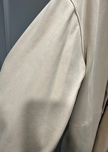 Bej Süet Midi Kadın Ceket - Görsel 4