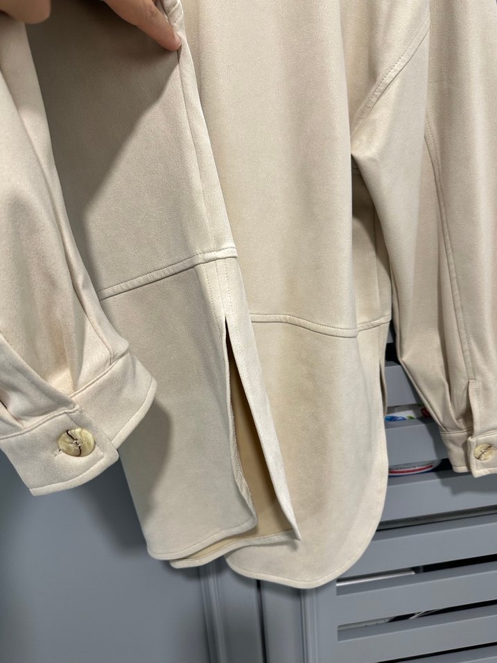 Bej Süet Midi Kadın Ceket - Görsel 3