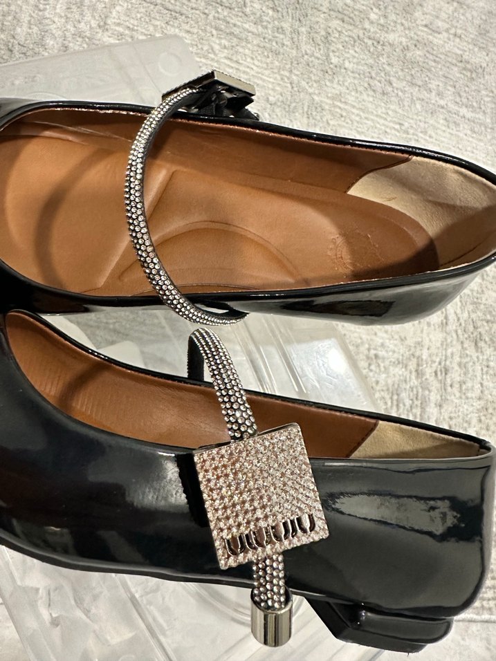 Klasik Siyah Tokalı Blok Topuk Kadın Babet - Görsel 5