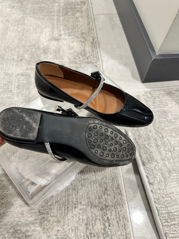 Klasik Siyah Tokalı Blok Topuk Kadın Babet - Görsel 3