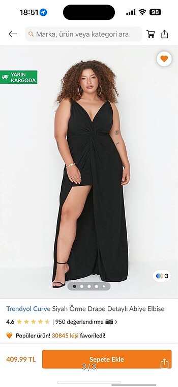 xl Beden Trendyol curve abiye