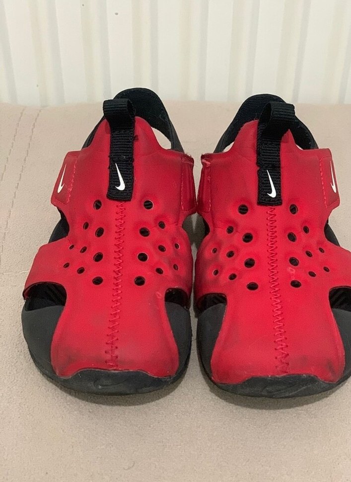 Kırmızı Erkek Çocuk Kaydırmaz Sandalet - Görsel 2