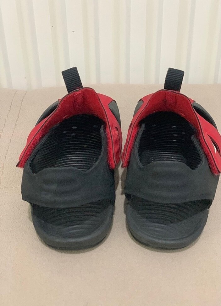 Kırmızı Erkek Çocuk Kaydırmaz Sandalet - Görsel 3