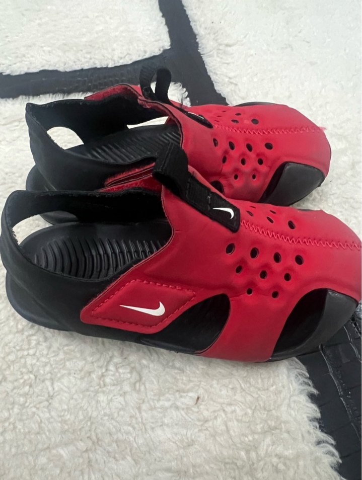 Kırmızı Erkek Çocuk Kaydırmaz Sandalet - Görsel 5