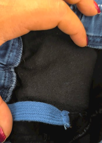 24-36 Ay Beden Mavi Elastik Denim çocuk Pantolon