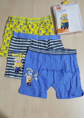 Minions Desenli Renkli 3'lü Erkek Çocuk Boxer - Görsel 4