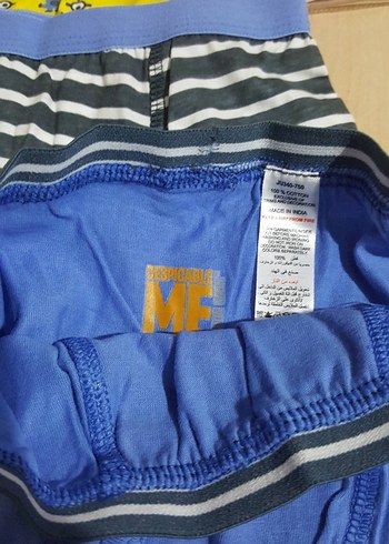 Minions Desenli Renkli 3'lü Erkek Çocuk Boxer - Görsel 6