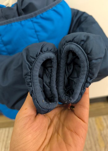 Erkek Çocuk Kapüşonlu Mavi Fermuarlı Mont - Görsel 6